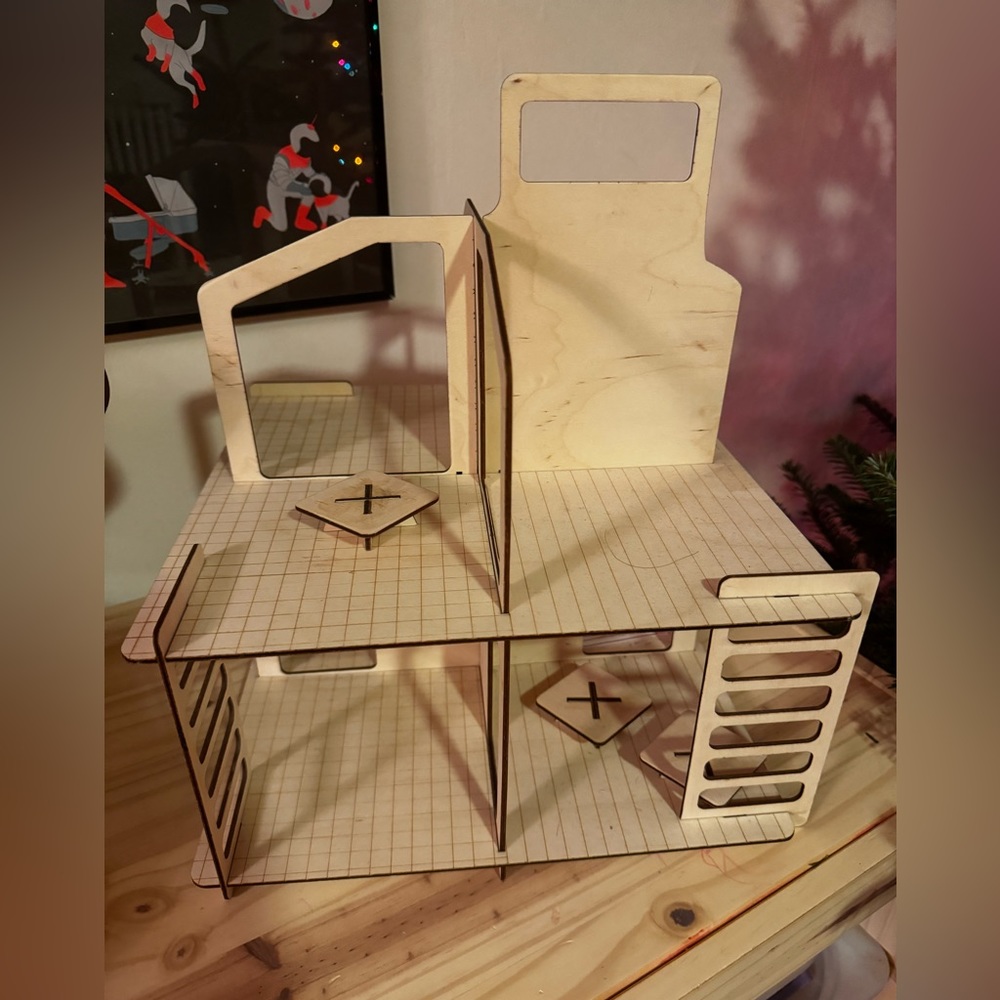 Foldable dollhouse, wood.